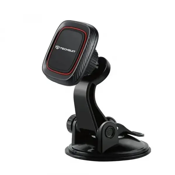 Suport Auto Magnetic Techsuit S6, Universal, Negru Rosu