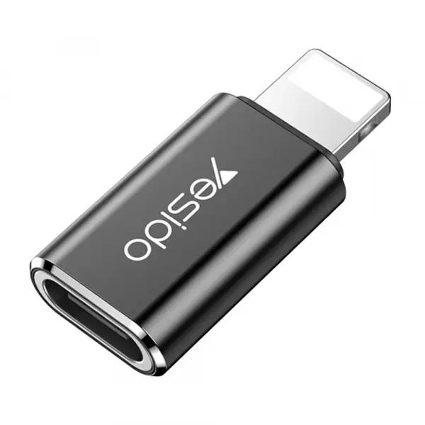 Adaptor Date si Incarcare USB-C - Lightning Yesido GS03, Negru
