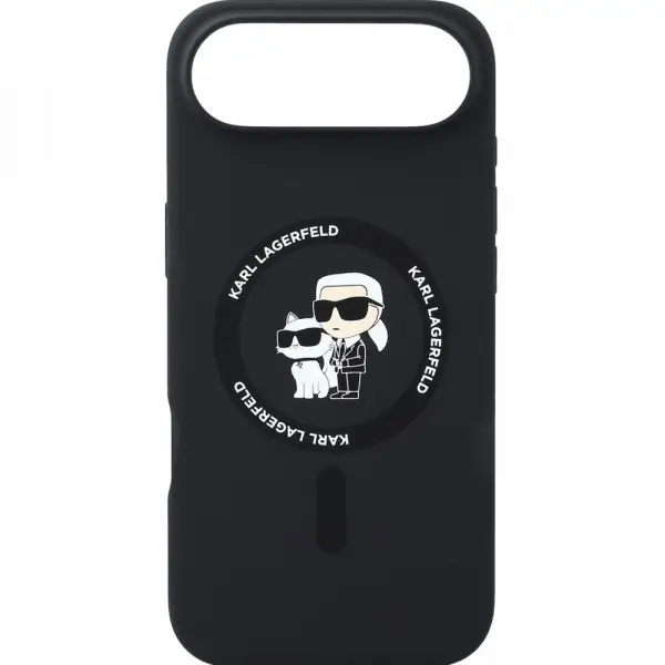 Husa MagSafe pentru Apple iPhone 17 Air, Karl Lagerfeld, Ring Karl & Choupette, Neagra