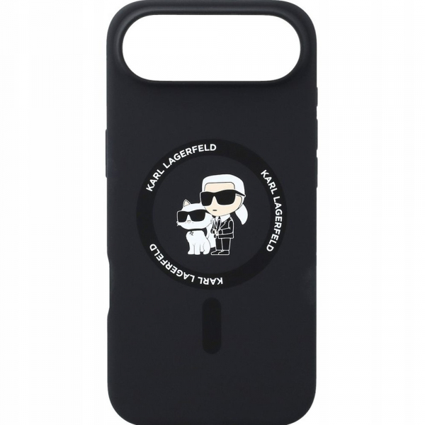 Husa MagSafe pentru Apple iPhone 17 Air, Karl Lagerfeld, Ring Karl & Choupette, Neagra