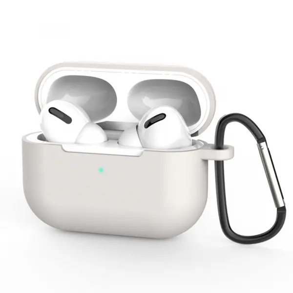 Husa Techsuit Silicone Case pentru Apple AirPods Pro 3, Gri Deschis
