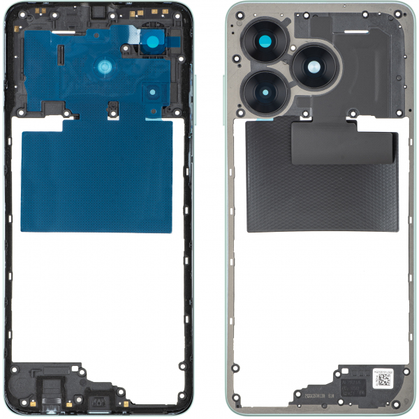 Carcasa Mijloc Honor X5c Plus, Turcoaz (Cyan Lake), Service Pack 9707ACHY