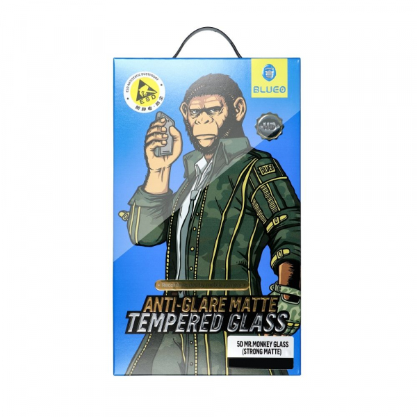 Folie de protectie Ecran Blueo pentru Apple iPhone 15 Pro Max, Sticla Securizata, Full Glue, 5D, Neagra