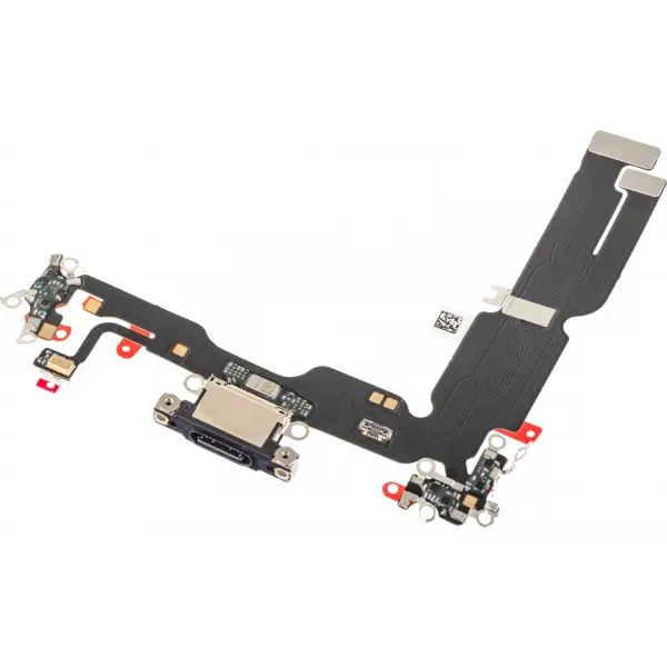 Banda cu Conector Incarcare - Microfon Apple iPhone 15 Plus, Negru