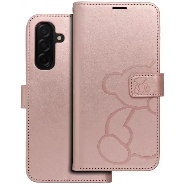 Husa pentru Samsung Galaxy A26 A266, OEM, MEZZO Teddy Bear, Roz Aurie