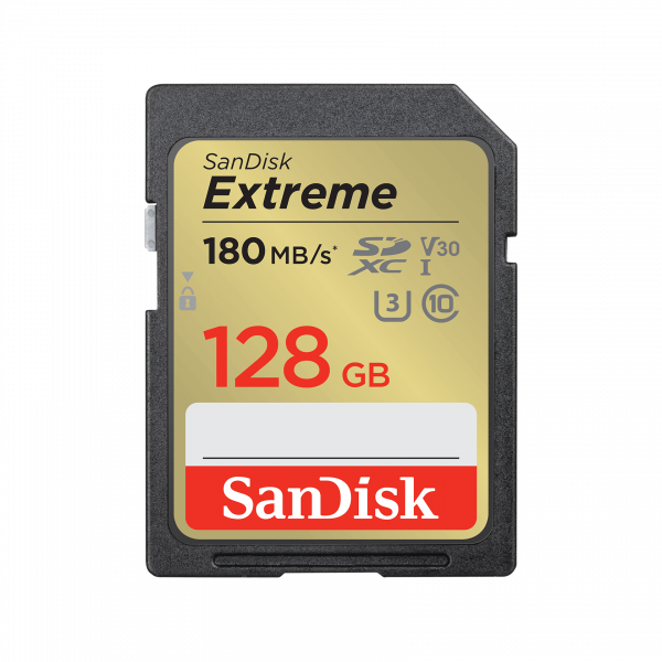 Card Memorie SDXC SanDisk Extreme, 128Gb, Clasa 10 / UHS-1 U3 SDSDXVA-128G-GNCIN