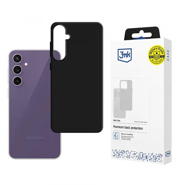 Husa pentru Samsung Galaxy S24 FE S721, 3MK, Neagra Mata