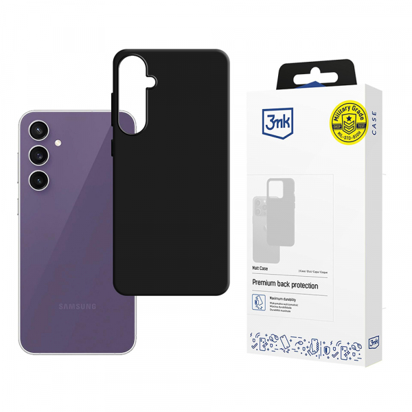 Husa pentru Samsung Galaxy S24 FE S721, 3MK, Neagra Mata