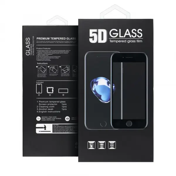 Folie de protectie Ecran OEM pentru Samsung Galaxy S25+ S936, Sticla Securizata, Full Glue, 5D, Neagra