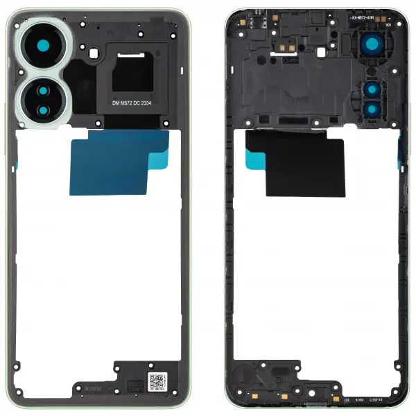 Carcasa Mijloc Xiaomi Redmi 13C NFC, Verde (Clover Green), Service Pack 560002C3UN00