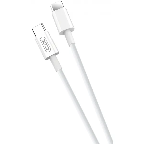 Cablu Date si Incarcare USB-C - USB-C XO Design NB124, 40W, 1m, Alb