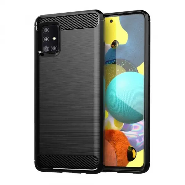 Husa pentru Samsung Galaxy A71 A715, OEM, Carbon, Neagra