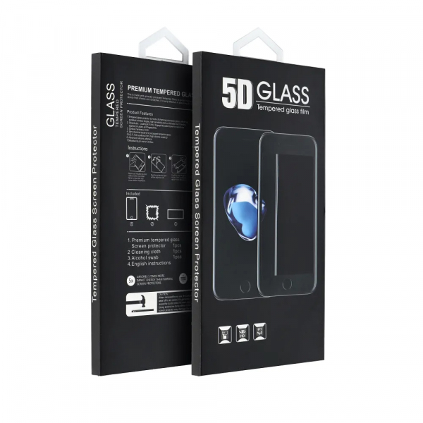 Folie de protectie Ecran OEM pentru Motorola Moto G04s / E14 / G24 Power / G04 / G24, Sticla Securizata, Full Glue, 5D, Neagra