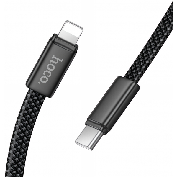 Cablu Date si Incarcare USB-C - Lightning HOCO X125, 30W, 1m, Negru