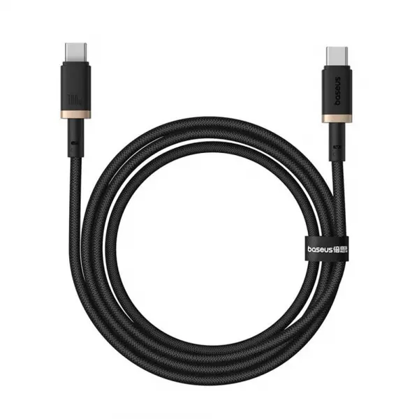 Cablu Date si Incarcare USB-C - USB-C Baseus Dura Series, 100W, 1m, Auriu P10377803U01-00