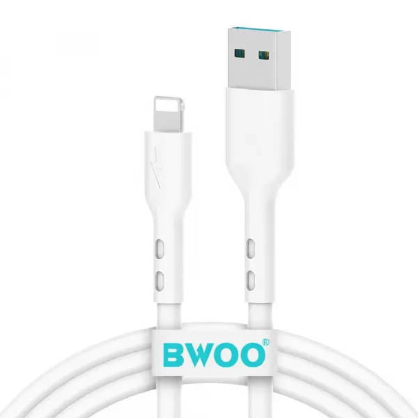 Cablu Date si Incarcare USB-A - Lightning BWOO X172L, 18W, 1m, Alb