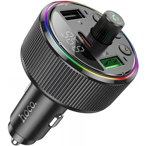 Modulator FM Bluetooth HOCO E82, 2 x USB-A - 1 x USB-C