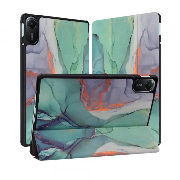 Husa pentru Xiaomi Redmi Pad 2, Techsuit, FoldPro Green Time, Multicolor