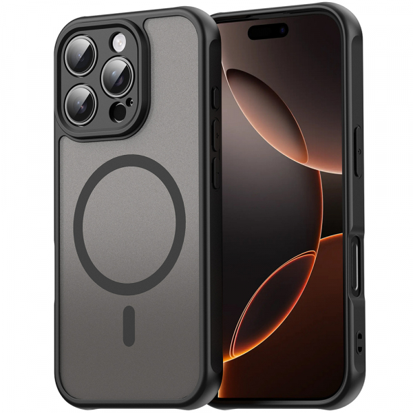 Husa MagSafe pentru Apple iPhone 11, Techsuit, HaloFrost II, Neagra