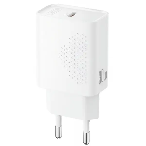 Incarcator Retea XO Design L162, 30W, 3A, 1 x USB-C, Alb