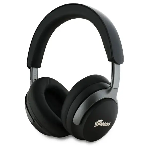 Handsfree Bluetooth Guess Metal Script Logo, A2DP, ANC, Negru