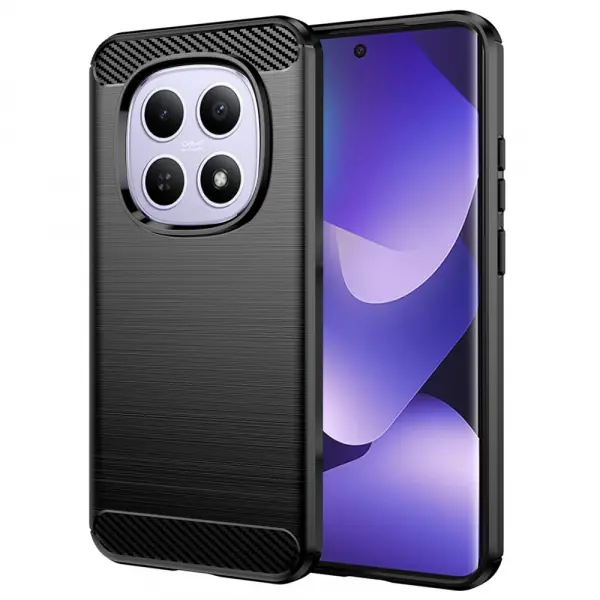 Husa pentru Xiaomi Poco M8 / Redmi Note 15 5G / Note 15 4G, Techsuit, Carbon, Neagra