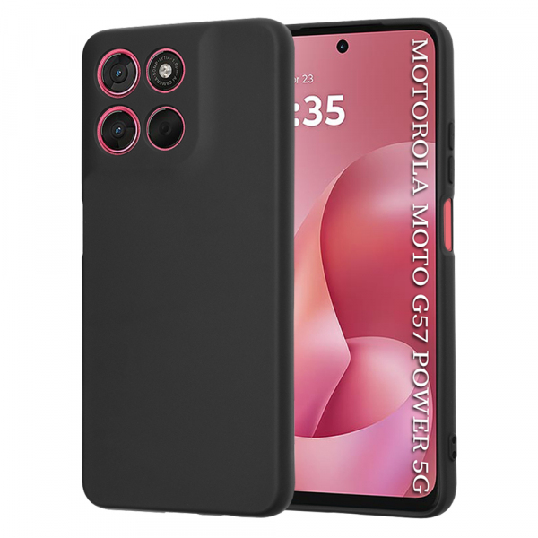 Husa pentru Motorola Moto G67 Power / G57 Power, Techsuit, SoftFlex, Neagra