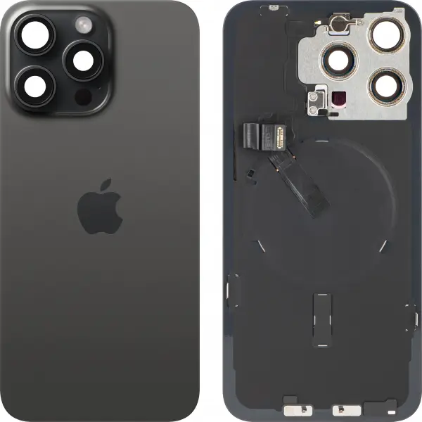 Capac Baterie Apple iPhone 15 Pro Max, Negru (Black Titanium), Swap