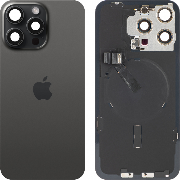 Capac Baterie Apple iPhone 15 Pro Max, Negru (Black Titanium), Swap