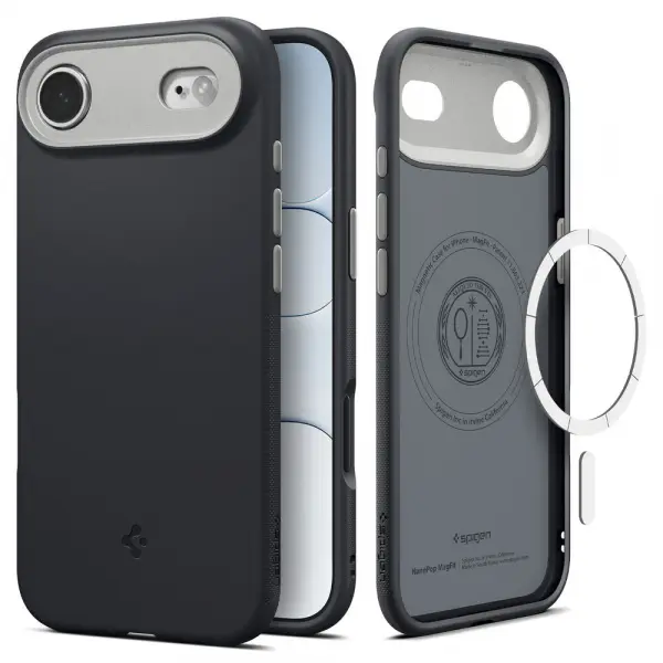 Husa MagSafe pentru Apple iPhone 17 Air, Spigen, Caseology Nano Pop, Neagra ACS10301