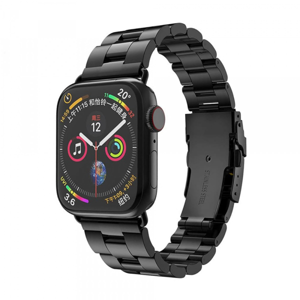Curea Techsuit W036 pentru Apple Watch 49mm / 46mm / 45mm / 44mm / 42mm Series, Neagra