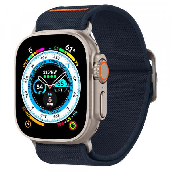 Curea Spigen Fit Lite Ultra pentru Apple Watch 49mm / 46mm / 45mm / 44mm / 42mm Series, Bleumarin AMP05984