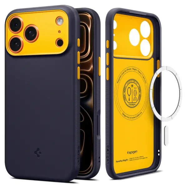 Husa MagSafe pentru Apple iPhone 17 Pro Max, Spigen, Caseology Nano Pop, Mov ACS10260