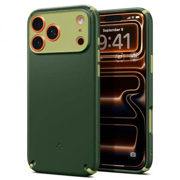 Husa MagSafe pentru Apple iPhone 17 Pro Max, Spigen, Caseology Nano Pop Hybrid, Verde ACS11148