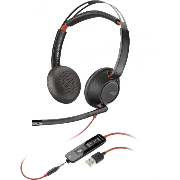 Casti Call Center USB-C HP Poly Blackwire C5220, Negre 80R97AA