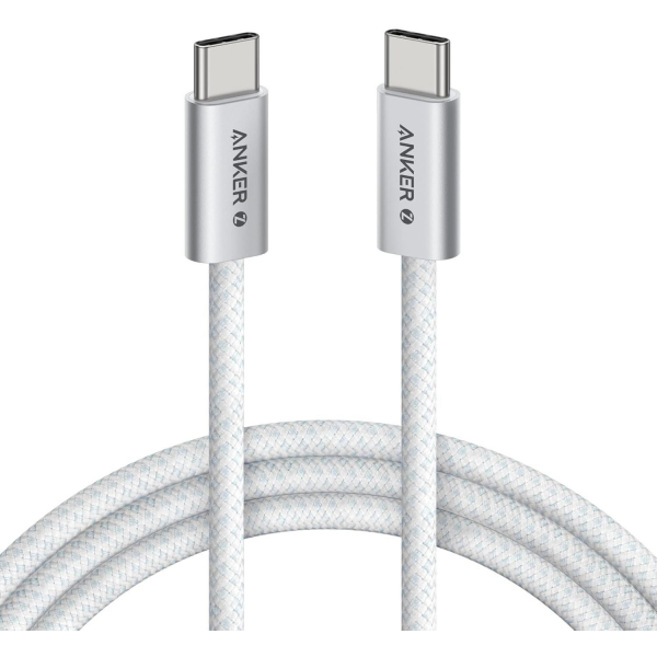 Cablu Date si Incarcare USB-C - USB-C Anker Zolo, 240W, 1m, Alb A8060H21