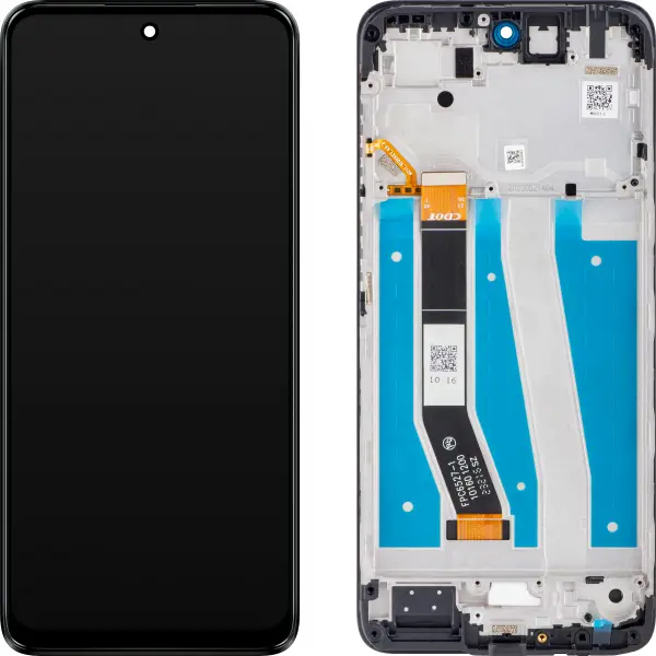 Display cu Touchscreen Motorola Moto G14, cu Rama, Negru (Steel Gray), Service Pack 5D68C23075