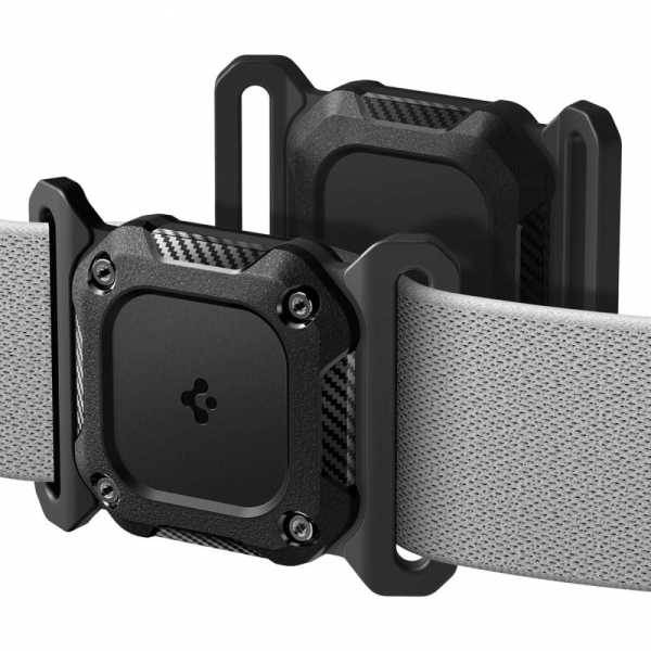 Suport Spigen Tough Armor pentru Apple AirTag la Zgarda Animal Companie, Negru