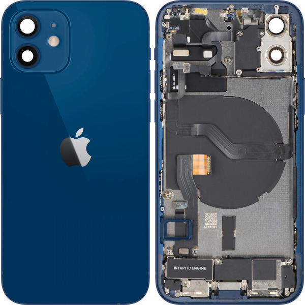 Capac Baterie Apple iPhone 12, Cu Carcasa Mijloc, Full Parts, Albastru, Swap