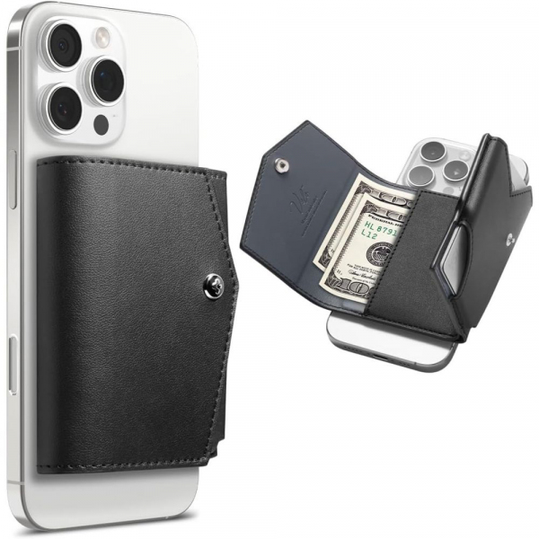 Portofel Magsafe, Spigen, Valentinus Pro, Negru AFA09442