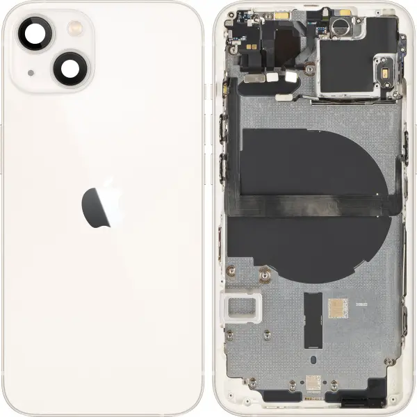 Capac Baterie Apple iPhone 13 mini, Cu Carcasa Mijloc, Alb (Starlight), Swap