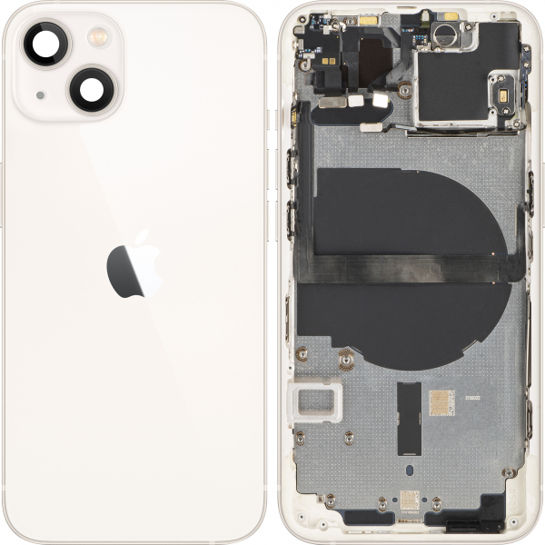 Capac Baterie Apple iPhone 13 mini, Cu Carcasa Mijloc, Alb (Starlight), Swap