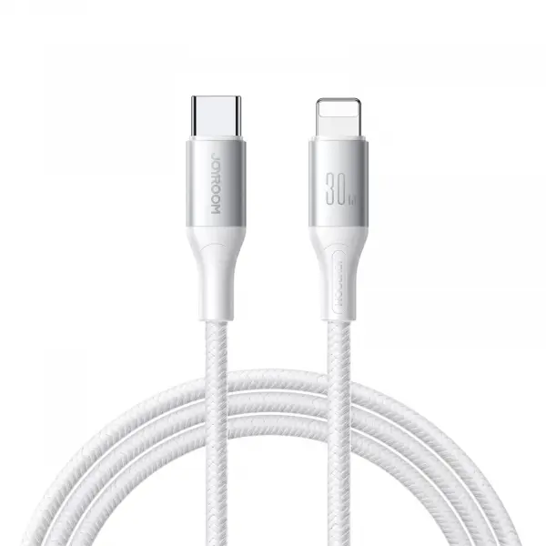Cablu Date si Incarcare USB-C - Lightning Joyroom S-A28 Flash, 30W, 1m, Alb
