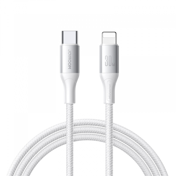 Cablu Date si Incarcare USB-C - Lightning Joyroom S-A28 Flash, 30W, 1m, Alb