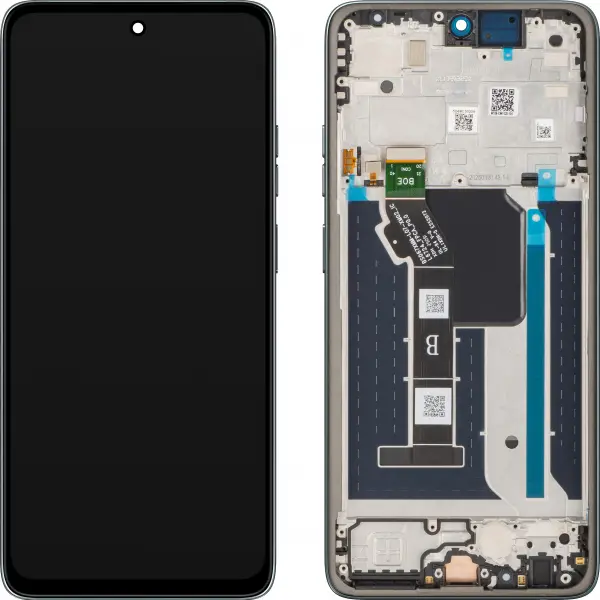 Display cu Touchscreen Motorola Moto G56, cu Rama, Gri (Pantone Gray Mist), Service Pack 5D68C30209