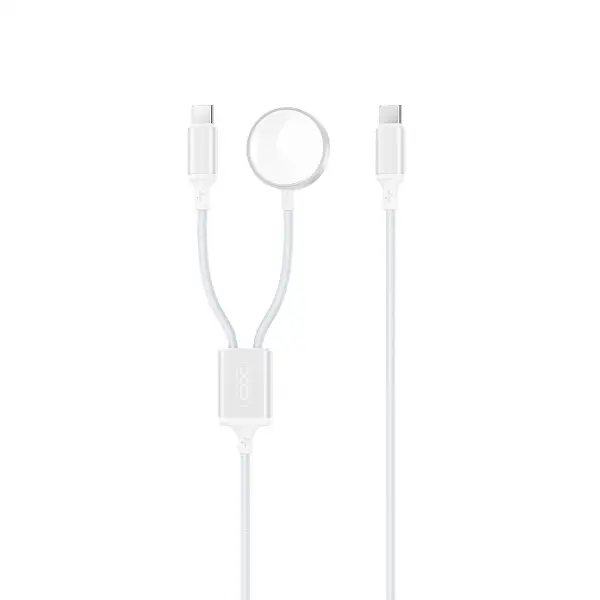 Incarcator Wireless XO Design CX030 pentru Apple Watch Series, USB-C, Alb