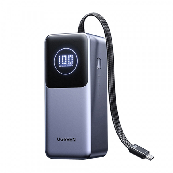 Baterie Externa UGREEN PB723, 20000mAh, 130W, QC + PD, 1 x USB-A - 2 x USB-C, Gri