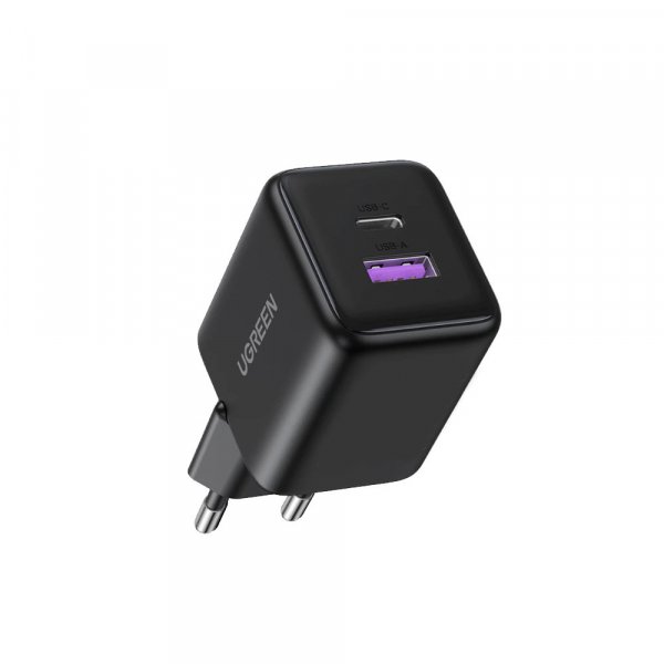 Incarcator Retea UGREEN X516, 30W, 3A, 1 x USB-A - 1 x USB-C, Negru
