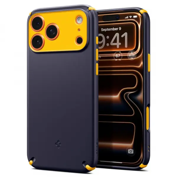 Husa MagSafe pentru Apple iPhone 17 Pro Max, Spigen, Caseology Nano Pop Hybrid, Mov ACS11147