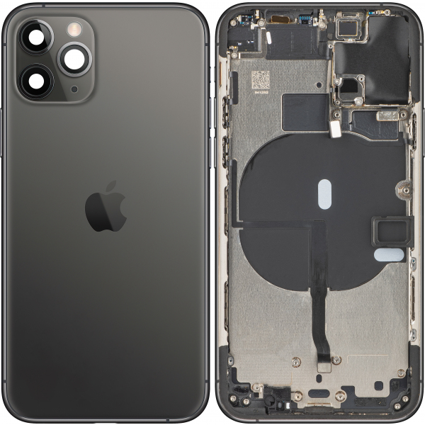 Capac Baterie Apple iPhone 11 Pro, Cu Carcasa Mijloc, Negru (Space Gray), Swap